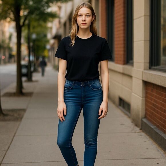 1822 DENIM “Taylor “ Jeans Women’s Size‎ 12 Raw Hem Cuffed Stretch Denim - Picture 5 of 8